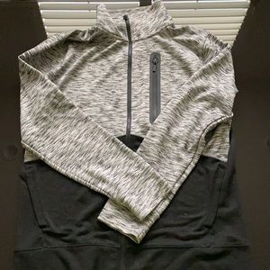 Express medium Marled mock neck tech zip jacket